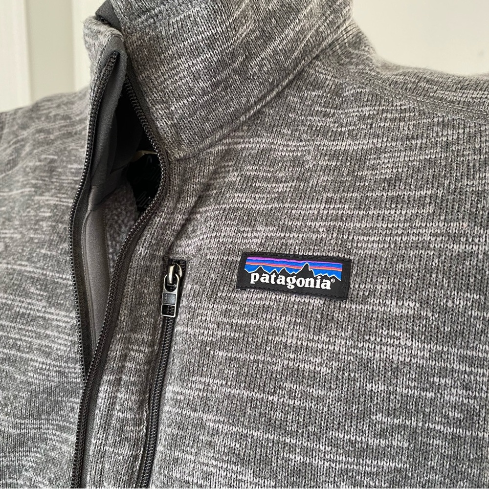 Unisex Sz L PATAGONIA Better Sweater Vest Mens Gray on Gray Eco Friendly Pockets